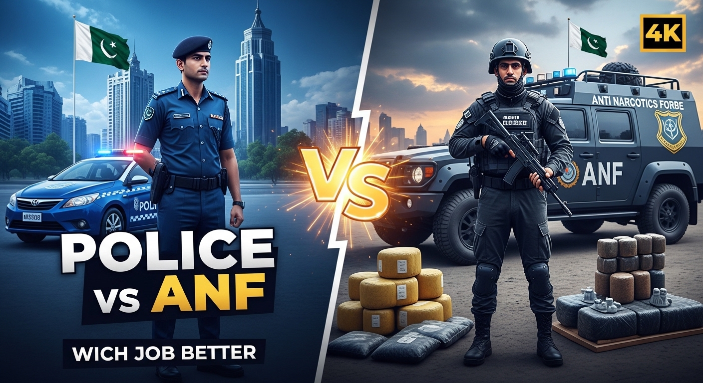 Difference Between Police and ANF Jobs in Pakistan