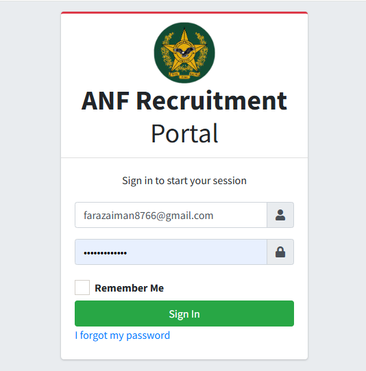 ANF Roll Number Slip Download Online Step-by-Step
