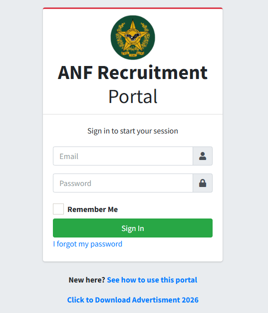 ANF Physical and Medical Test 2026