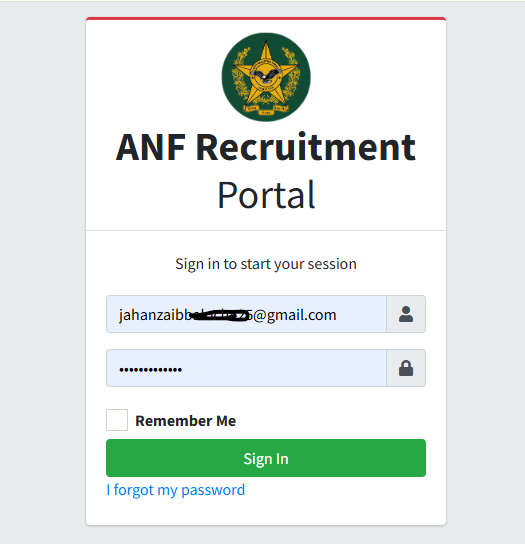 ANF Roll Number Slip Download