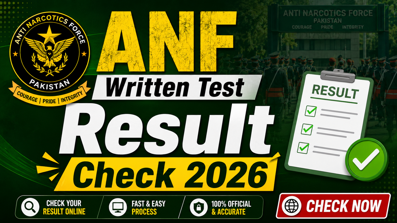 ANF Written Test Result Check 2026