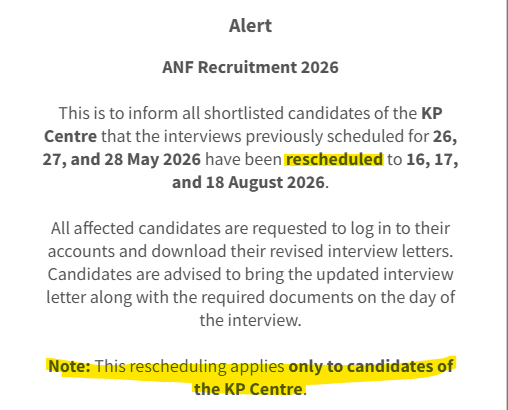ANF Result 2026 Check Online